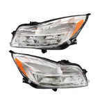 Left+Right Headlight For 2011-2013 Buick Regal Halogen Headlamp Chrome
