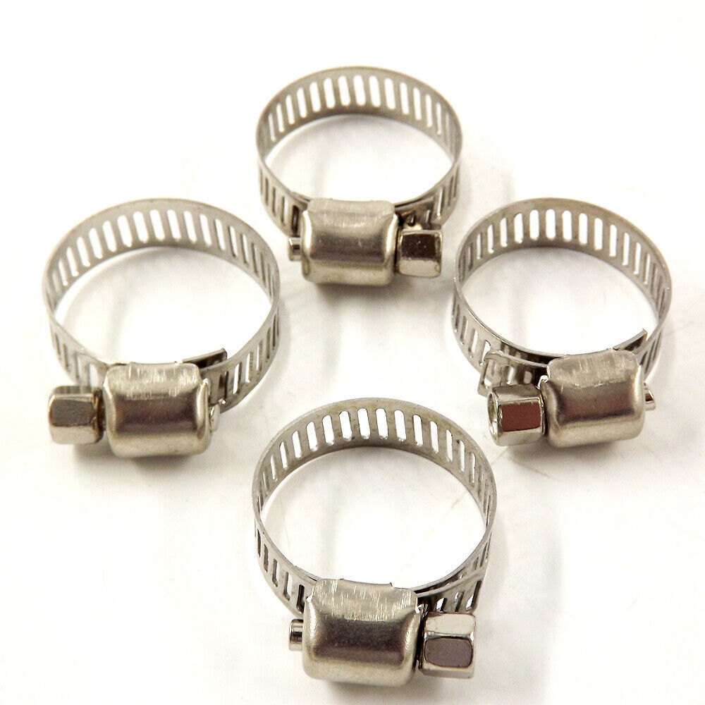 1/2"-3/4" 100 x Adjustable Stainless Steel Drive Hose Clamps Fuel Line Worm Clip