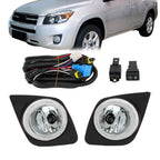 Bumper Chrome Fog Lights For 2009-2012 Toyota RAV4 w/ Wiring & Switch