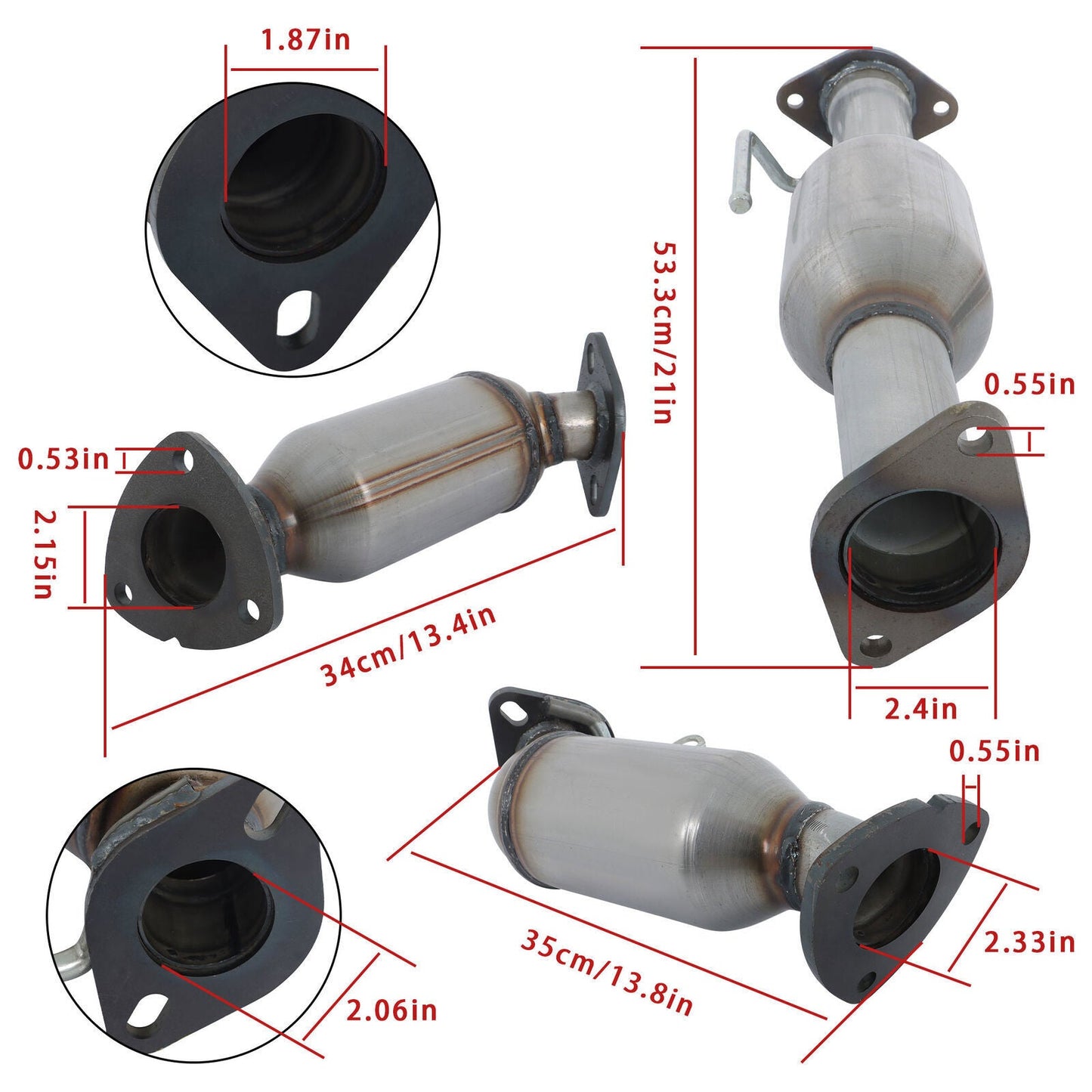 Catalytic Converter For 2007-2017 Chevrolet Traverse GMC Acadia 3.6L 3pcs