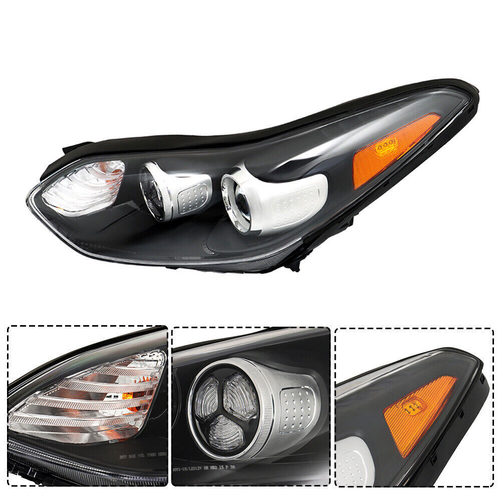 Left+Right Side Headlight For 2017-2019 Kia Sportage Halogen w/LED DRL