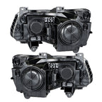 Right&Left Headlight For 2011-2014 Chrysler 300 Halogen Black Clear Lens