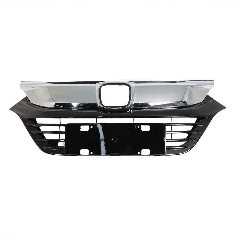 Front Bumper Grille For 2019-2021 Honda Hrv Hr-v W/ Black Chrome Plastic
