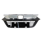 Front Bumper Grille For 2019-2021 Honda Hrv Hr-v W/ Black Chrome Plastic