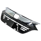 Front Bumper Grille For 2019-2021 Honda Hrv Hr-v W/ Black Chrome Plastic