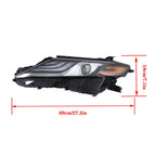Left Side Headlight For 2021 2022 Toyota Camry XSE XLE Full LED Black