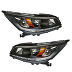 Right+Left Side Headlight For 2013-2015 Honda Accord [Halogen] W/LED DRL