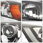 Right+Left Side Headlight For 2013-2015 Honda Accord [Halogen] W/LED DRL