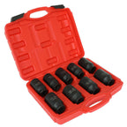 9Pcs Deep Impact Socket Set 1/2"Drive Metric Axle Hub Nut Socket 29-38mm