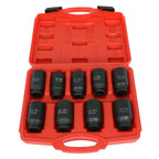 9Pcs Deep Impact Socket Set 1/2"Drive Metric Axle Hub Nut Socket 29-38mm