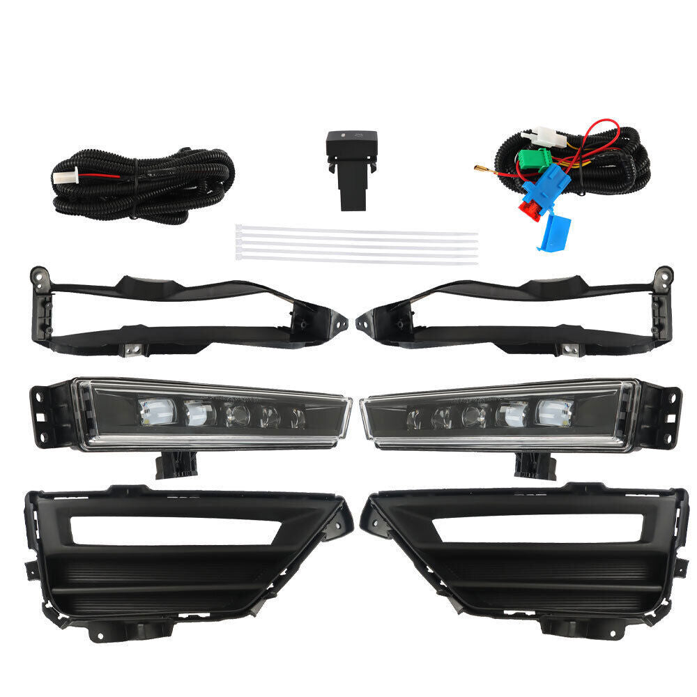 Left+Right Fog Lights For 20-22 Honda CRV CR-V LED Bumper Lamps W/Wiring