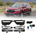 Left+Right Fog Lights For 20-22 Honda CRV CR-V LED Bumper Lamps W/Wiring