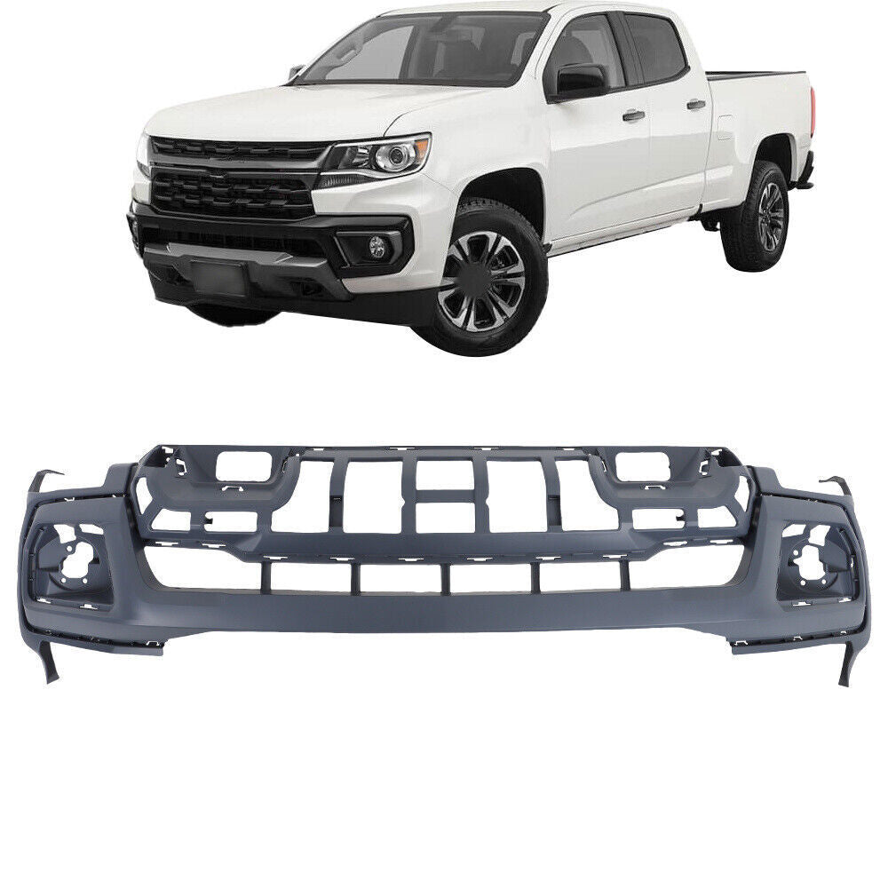 Front Bumper Cover For 21-22 Chevrolet Chevy Colorado w/o Tow Hook Hole