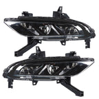 Left+Right Bumper Clear Fog Lights Fit For 2016-2019 Nissan Maxima Black
