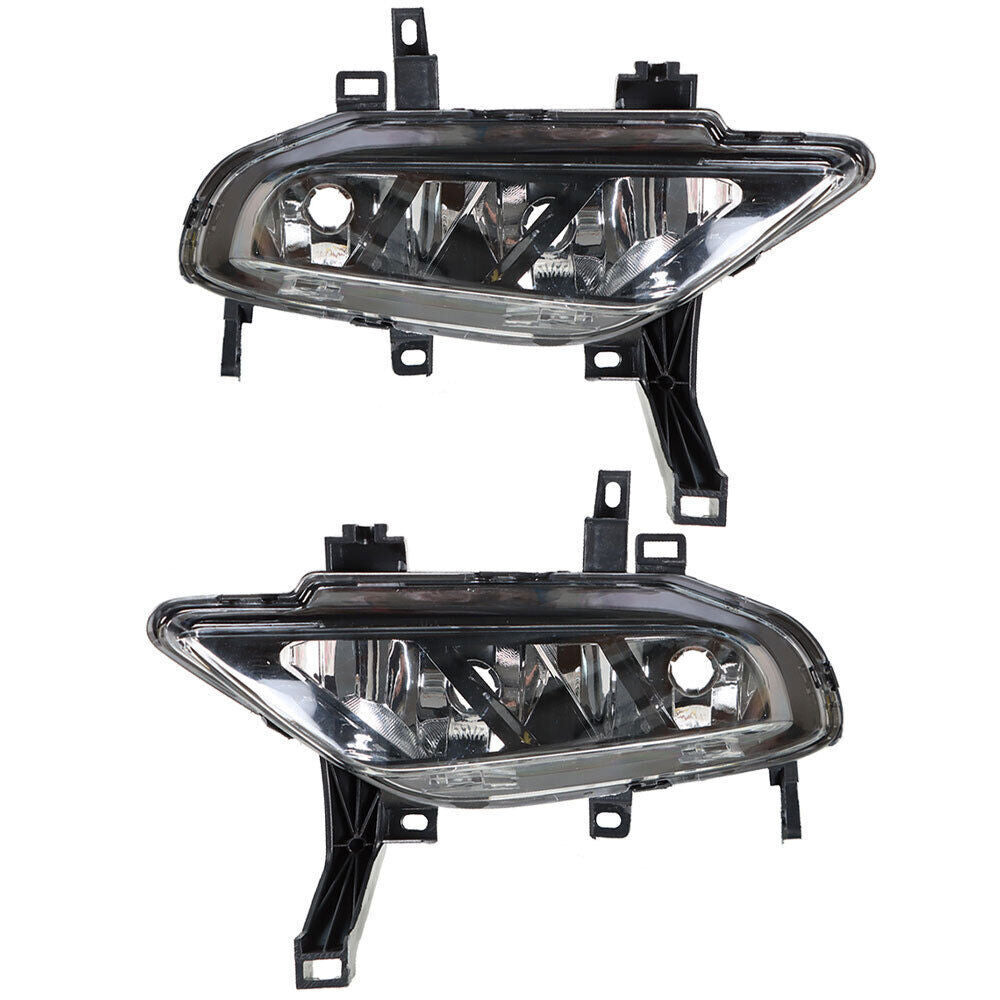 Left+Right Bumper Clear Fog Lights Fit For 2016-2019 Nissan Maxima Black