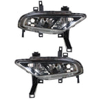 Left+Right Bumper Clear Fog Lights Fit For 2016-2019 Nissan Maxima Black