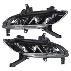 Left+Right Bumper Clear Fog Lights Fit For 2016-2019 Nissan Maxima Black