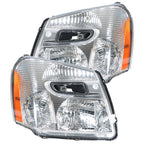 Right&Left Headlights For 2005-2009 Chevy Equinox Chrome Clear Projector