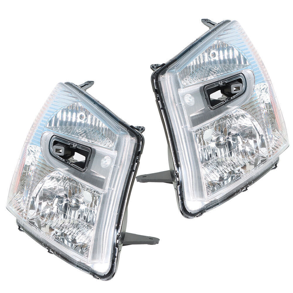Right&Left Headlights For 2005-2009 Chevy Equinox Chrome Clear Projector