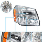 Right&Left Headlights For 2005-2009 Chevy Equinox Chrome Clear Projector