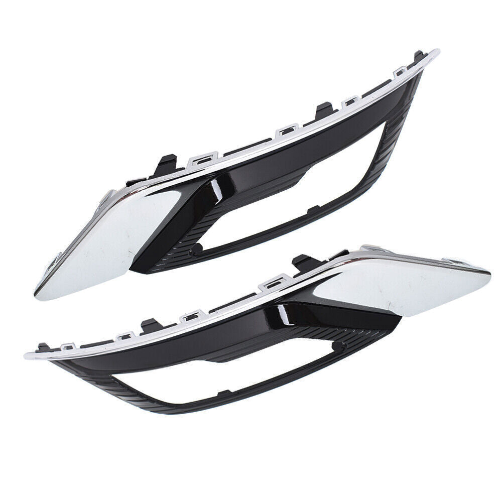 Fog Light Lamp Cover Bezel For 2017-2018 Ford Fusion LH+RH Side Chrome