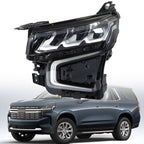 Left Headlight For 2021-23 Chevy Tahoe/Suburban Full LED Clear Lens