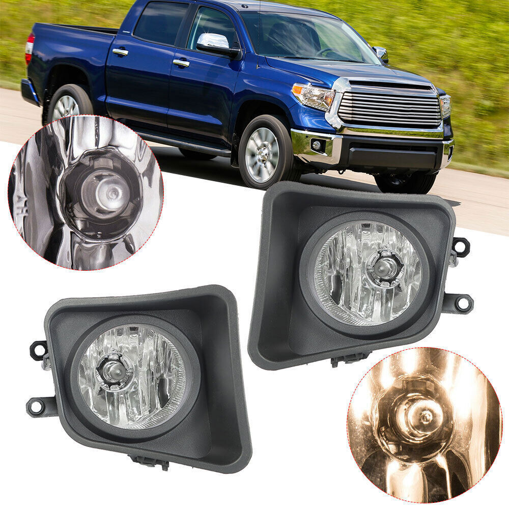 Left+Right Fog Lights For 2014-2021 Toyota Tundra Bumper Lamps W/Switch