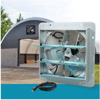 Shutter Exhaust Fan 14 Inch Aluminum High Speed Wall Mounted Greenhouse Garage
