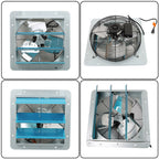 Shutter Exhaust Fan 14 Inch Aluminum High Speed Wall Mounted Greenhouse Garage