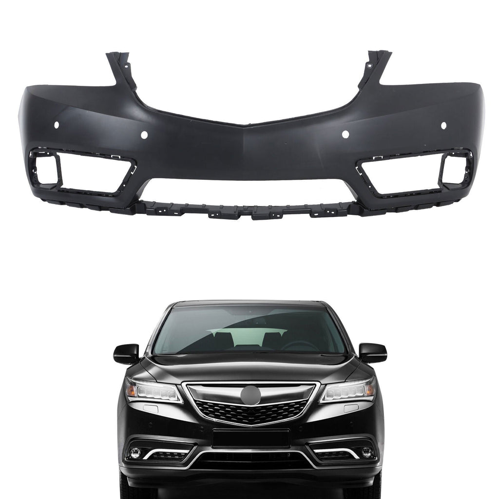 Front Bumper Cover For 2014-2016 Acura MDX W/ Sensor Holes 04711TZ5A80ZZ