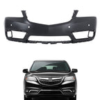 Front Bumper Cover For 2014-2016 Acura MDX W/ Sensor Holes 04711TZ5A80ZZ