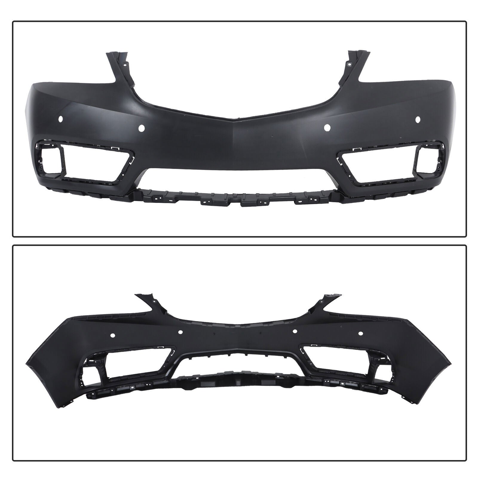 Front Bumper Cover For 2014-2016 Acura MDX W/ Sensor Holes 04711TZ5A80ZZ