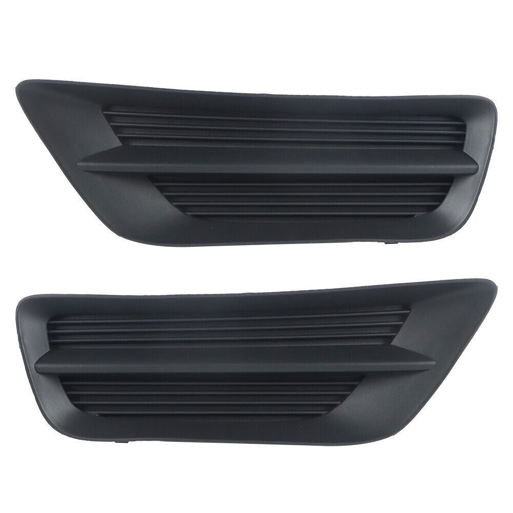 Left+Right Side Fog Light Cover For 2013-2015 Honda Accord Sedan Black