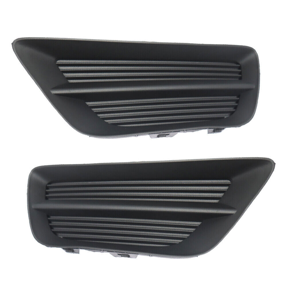 Left+Right Side Fog Light Cover For 2013-2015 Honda Accord Sedan Black