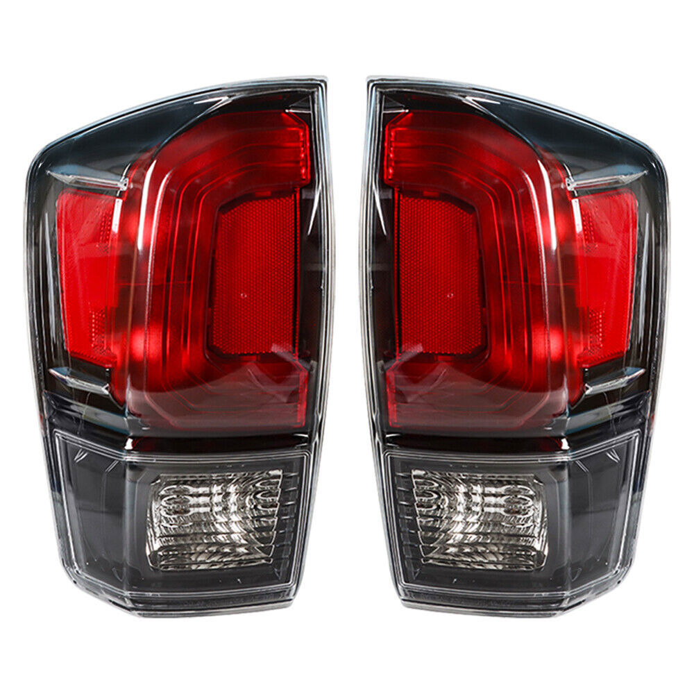 Rear Tail Lights Lamp For 2016-2021 Toyota Tacoma Black Bezel RH+LH