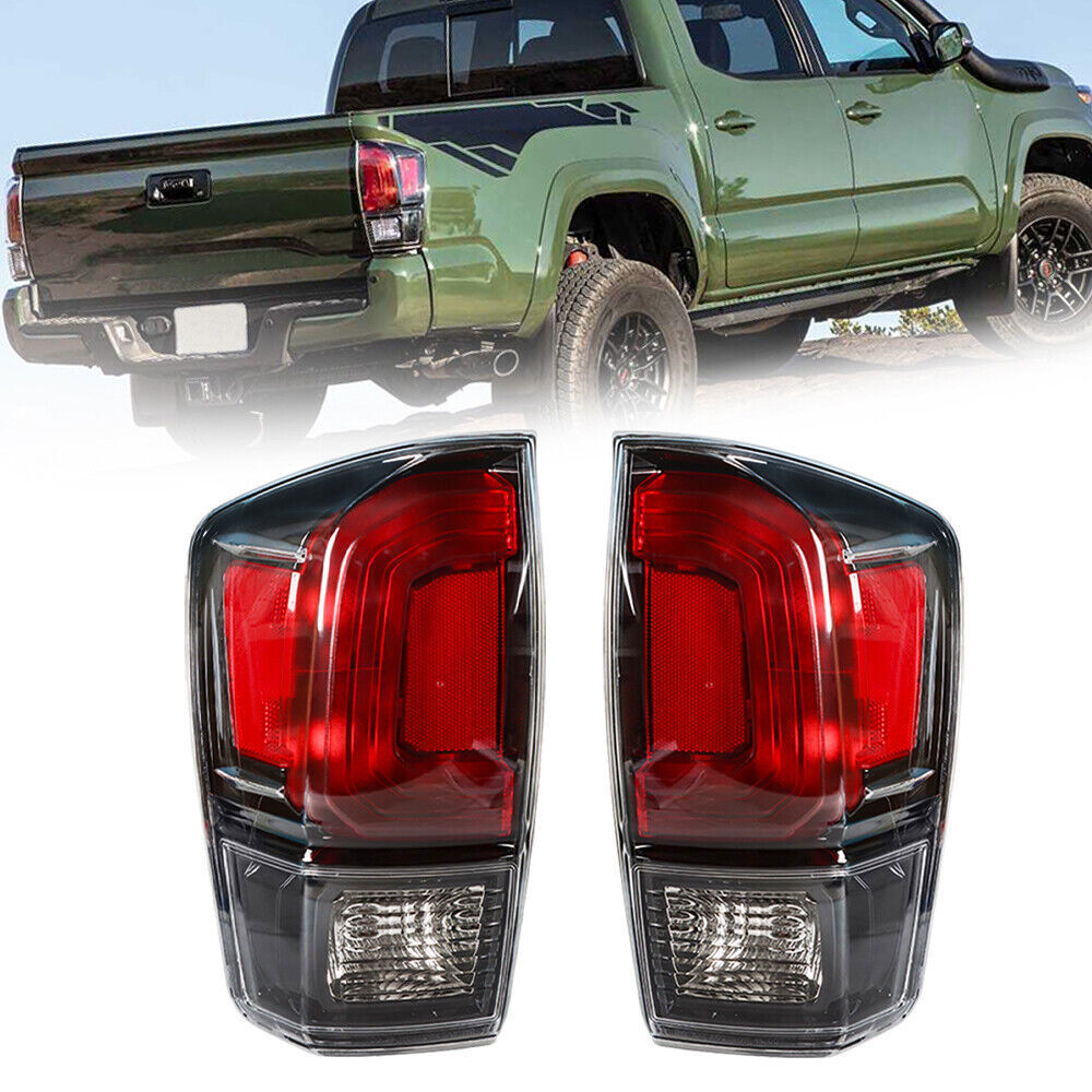 Rear Tail Lights Lamp For 2016-2021 Toyota Tacoma Black Bezel RH+LH