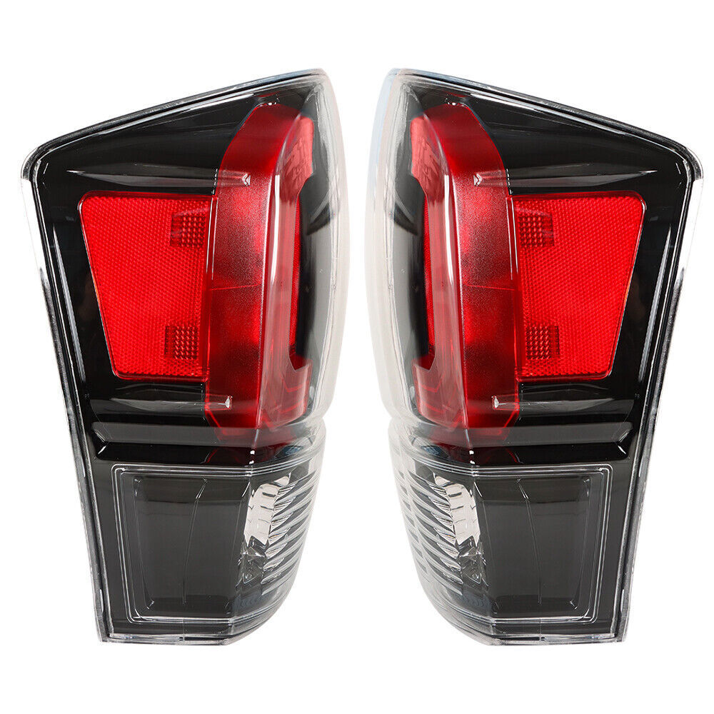 Rear Tail Lights Lamp For 2016-2021 Toyota Tacoma Black Bezel RH+LH