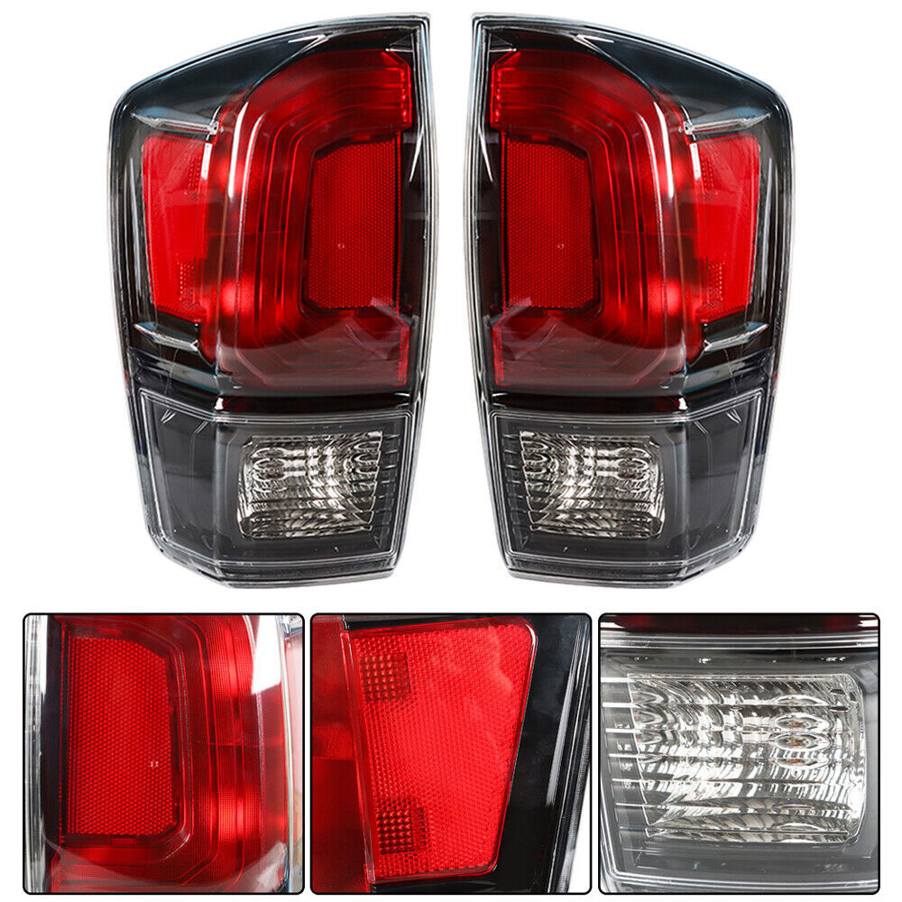 Rear Tail Lights Lamp For 2016-2021 Toyota Tacoma Black Bezel RH+LH