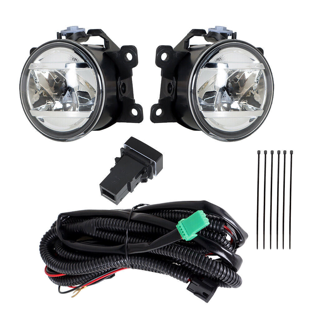 Left+Right LED Fog Lights For 2017-2021 Honda Civic Sedan W/Cable Switch