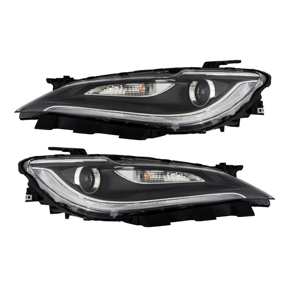 Pair Headlight For 2016-2017 Chrysler 200 w/o LED DRL Halogen