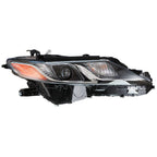 Right Side Headlight For 2018-2022 Toyota Camry L LE SE Black Clear Lens