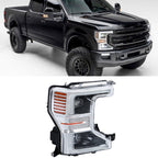 Right Full LED Headlight For 2020-2022 Ford F250 SuperDuty Chrome Trim