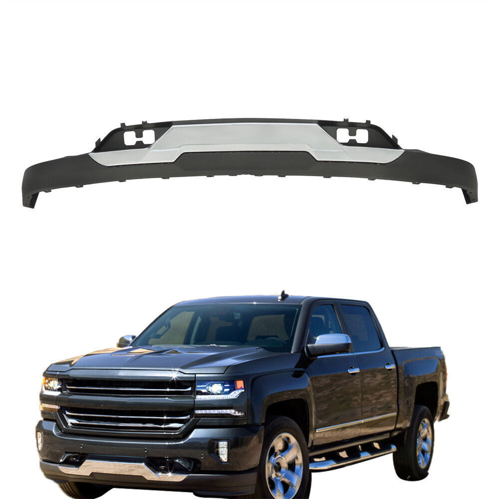Front Lower Bumper For 2016-2018 Silverado 1500 W/Trailer Holes Plastic