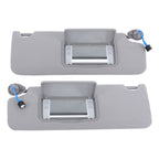 Sun Visor Left Right Gray For 2017-2021 Honda Pilot W/Lights Mirror Pair