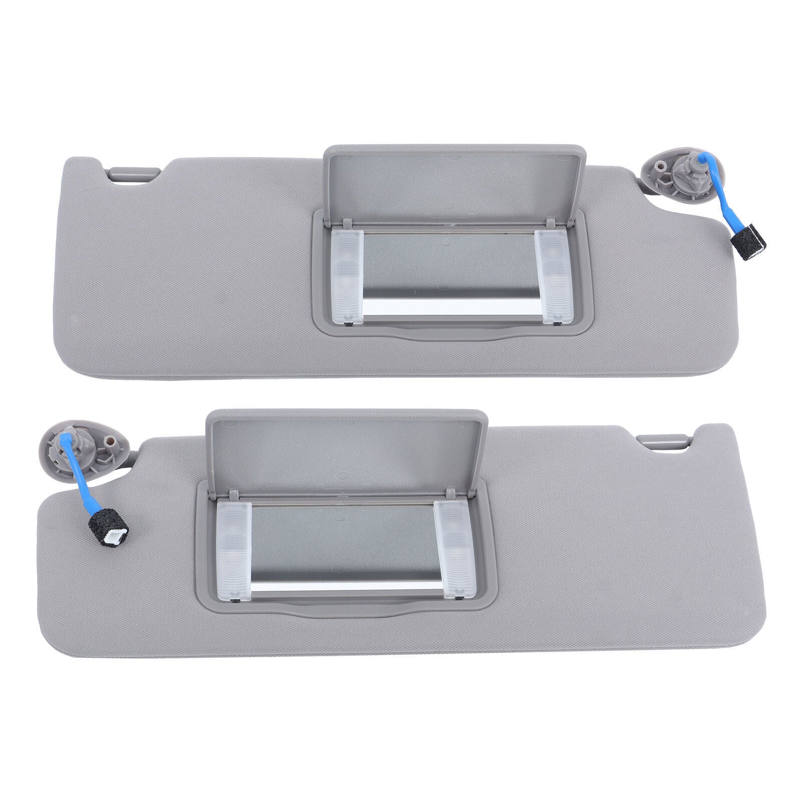 Sun Visor Left Right Gray For 2017-2021 Honda Pilot W/Lights Mirror Pair