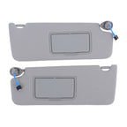 Sun Visor Left Right Gray For 2017-2021 Honda Pilot W/Lights Mirror Pair