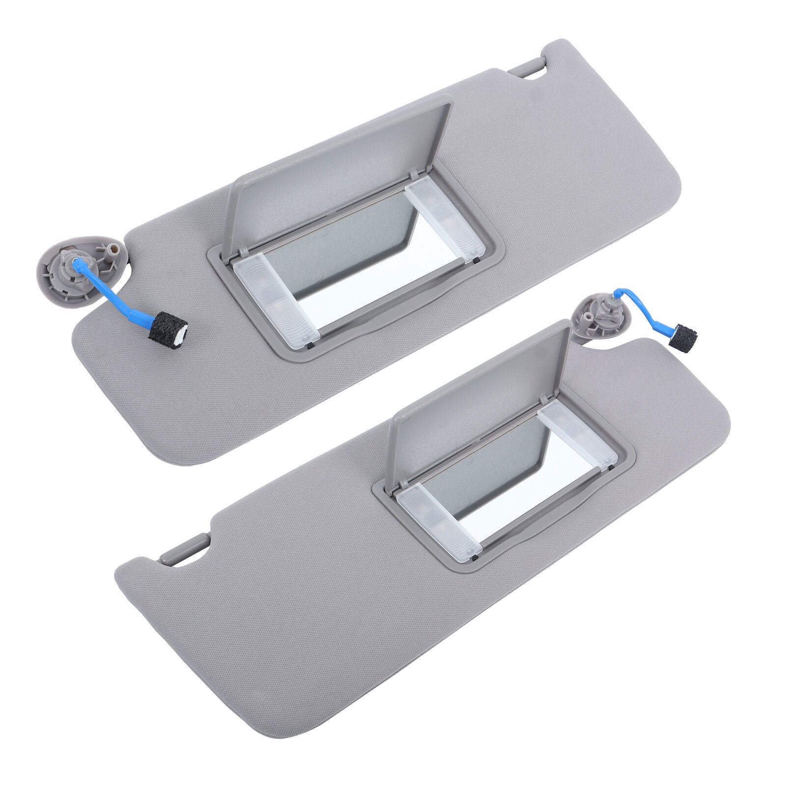 Sun Visor Left Right Gray For 2017-2021 Honda Pilot W/Lights Mirror Pair