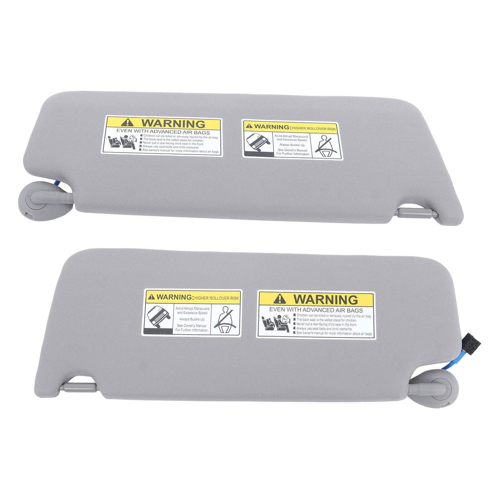Sun Visor Left Right Gray For 2017-2021 Honda Pilot W/Lights Mirror Pair