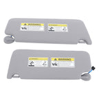 Sun Visor Left Right Gray For 2017-2021 Honda Pilot W/Lights Mirror Pair
