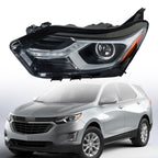 Driver Headlight For 2018-2021 Chevy Equinox LT HID/Xenon LED DRL Clear